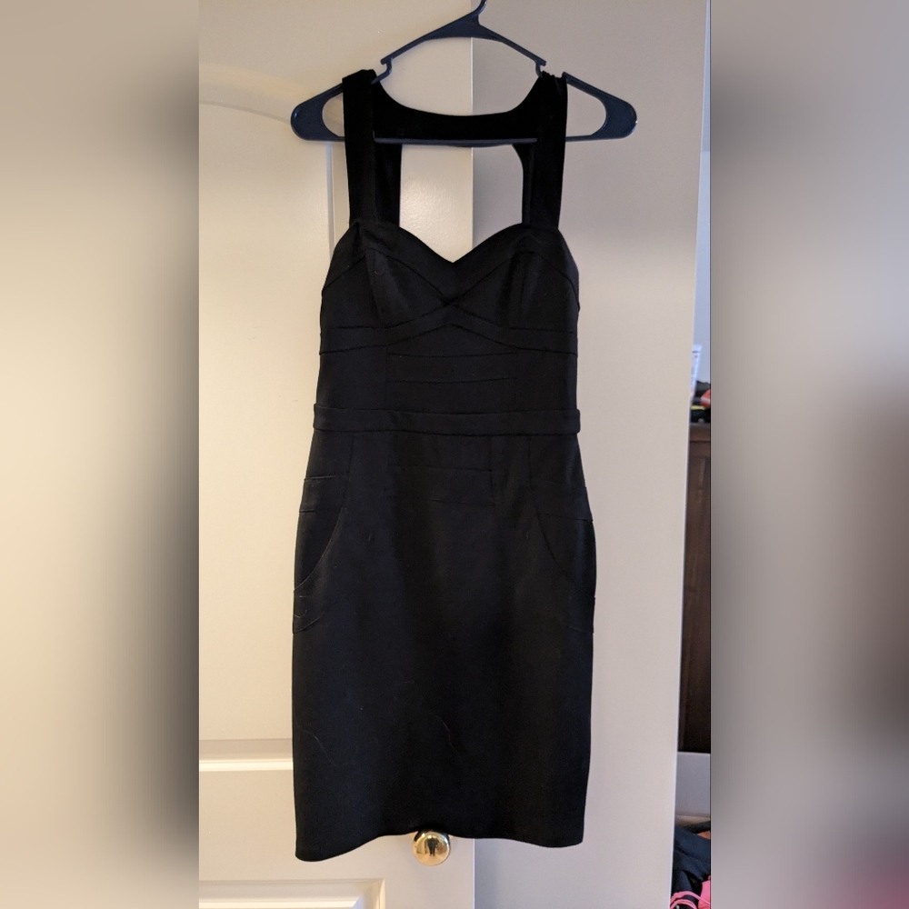 Rampage Black Strapless Sheath Dress Sweetheart Neckline